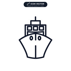 Shipping, cruise icon symbol template for graphic and web design collection logo vector illustration