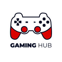 Game controller, Gamepad with sticks and buttons, video game controller isolated on white background, Advance game controller or gamepad flat vector icon for gaming apps and websites.