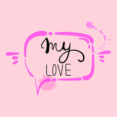 Vector illustration. Love. Valentine's Day.