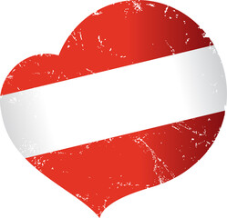 Herzform mit Fahne Österreich