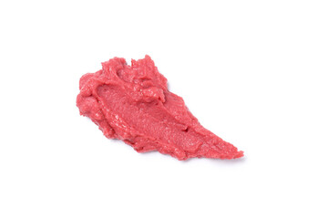 Fototapeta premium Beet hummus isolated on white background, close up