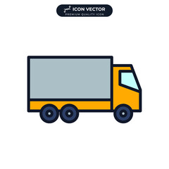 Delivery Truck icon symbol template for graphic and web design collection logo vector illustration