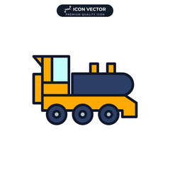 train icon symbol template for graphic and web design collection logo vector illustration