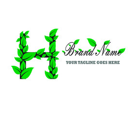 initial letter H logo