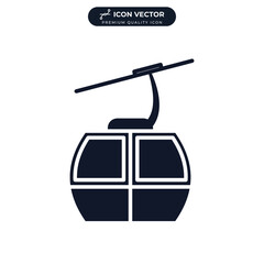 Fototapeta premium Cable car gondola icon symbol template for graphic and web design collection logo vector illustration