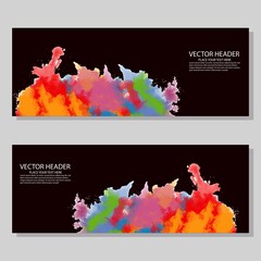 Fototapeta na wymiar Happy Holi Background for Festival of Colors celebration vector elements for card,greeting,poster design