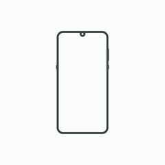 phone screen mockup vector isolated icon vector. telephone, mobile, smartphone symbol