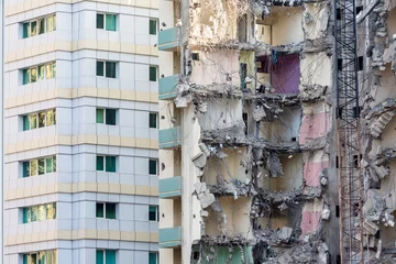 Foto op Canvas Building demolished in Abu Dhabi, United Arab Emirates © JossK