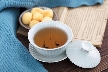 Drinking tea, reading and leisure life