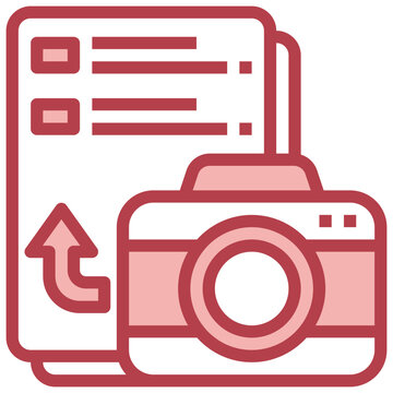 PNG FILE Red Line Icon,linear,outline,graphic,illustration