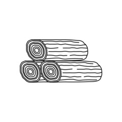 Wood log icon design template vector isolated illustration