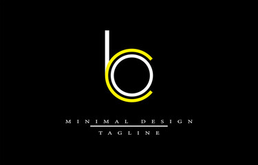 BC or CB MINIMALIST LOGO DESIGN VECTOR ART ILLUSTRATION
