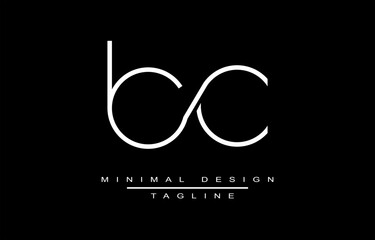 BC or CB MINIMALIST LOGO DESIGN VECTOR ART ILLUSTRATION