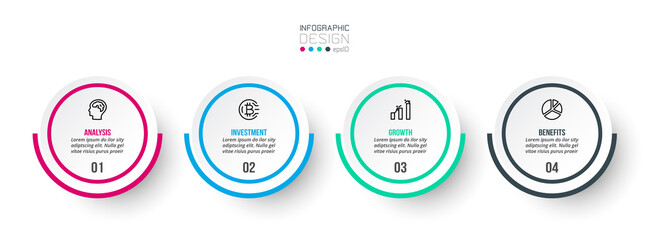 Infographic template business concept with option.