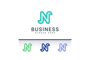 Letter N simple creative logo
