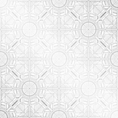 Gold and white seamless pattern with art deco ornament