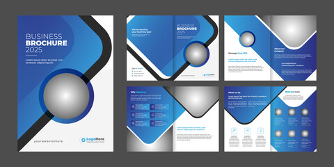 Multipurpose 8 pages business brochure, proposal, annual report template
