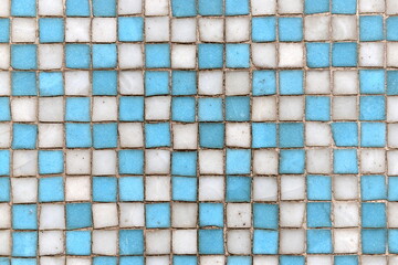 blue and white mosaic tiles