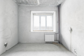 Fototapeta premium interior of the apartment without decoration in white colors