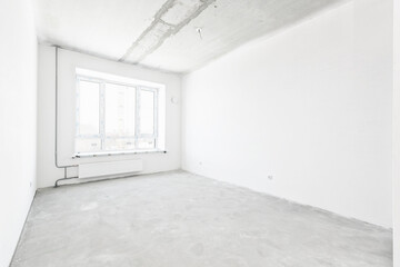 Fototapeta premium interior of the apartment without decoration in white colors