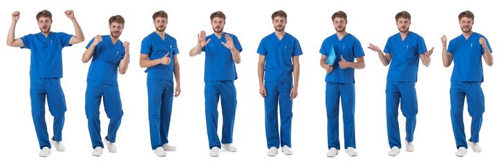 Full length portraits of male nurse