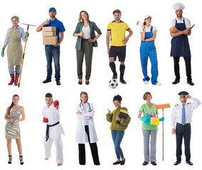 Obraz premium Diverse professions people
