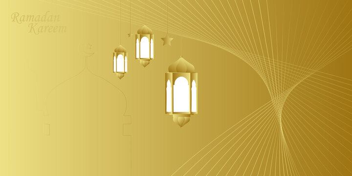 Abstract gold Ramadan background