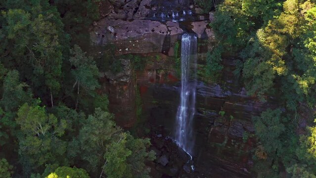 Wilderness of Australia nature. Beautiful waterfall in Illawarra region, NSW