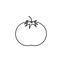 Obraz premium Outline icon of tomato. Fruit icon