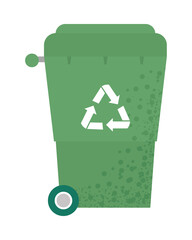 green recycle bin