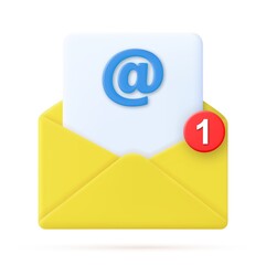 Envelope Mail icon with letter.