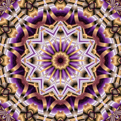 3d effect - abstract mandala style pattern