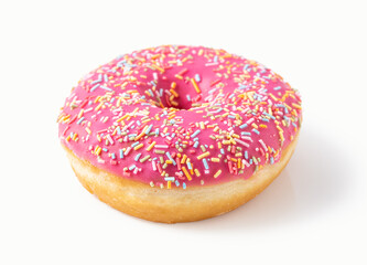 One donut with white background