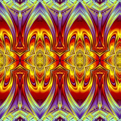 Fototapeta premium 3d effect - abstract geometric fractal pattern