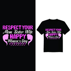 Happy Women's day vector t-shirt design, women's day t-shirt design, 8th march happy women's day