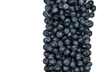Blueberry. Ripe blueberry on white isolated background.