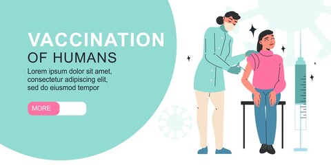 Human Vaccination Horizontal Banner