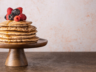 stack of sugar free banana pancakes