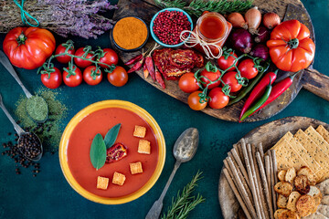 Traditional soup named tomato soup