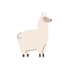 Hand drawn llama element for your design