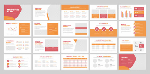 Marketing Plan Presentation template design.