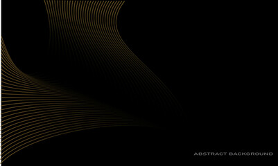 elegant background with abstract golden lines on the left corner