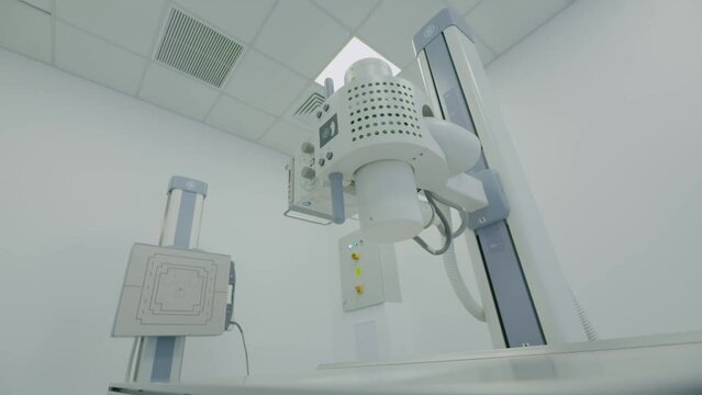 Medical facility X-ray machine. Empty radiology room