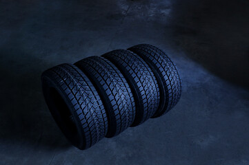 Car tire. Summer or winter tires.