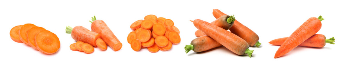 carrots isolated on white background