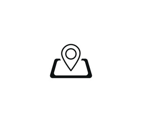 Address Pin Location Icon vector eps