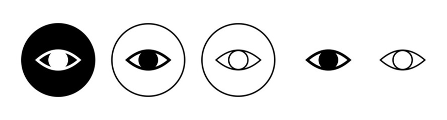 Eye icons set. Eye sign and symbol. Look and Vision icon.