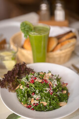 Kale salad and Kale juice
