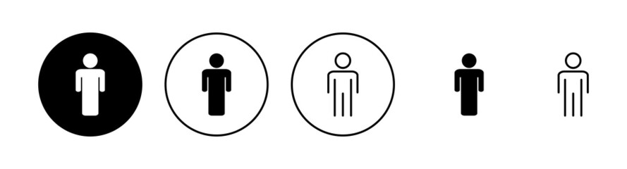 Man icons set. male sign and symbol. human symbol