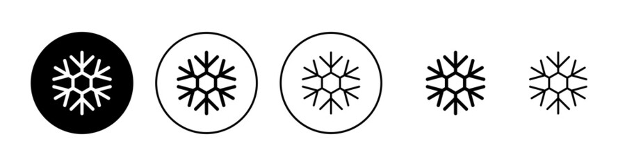 Snow icons set. snowflake sign and symbol